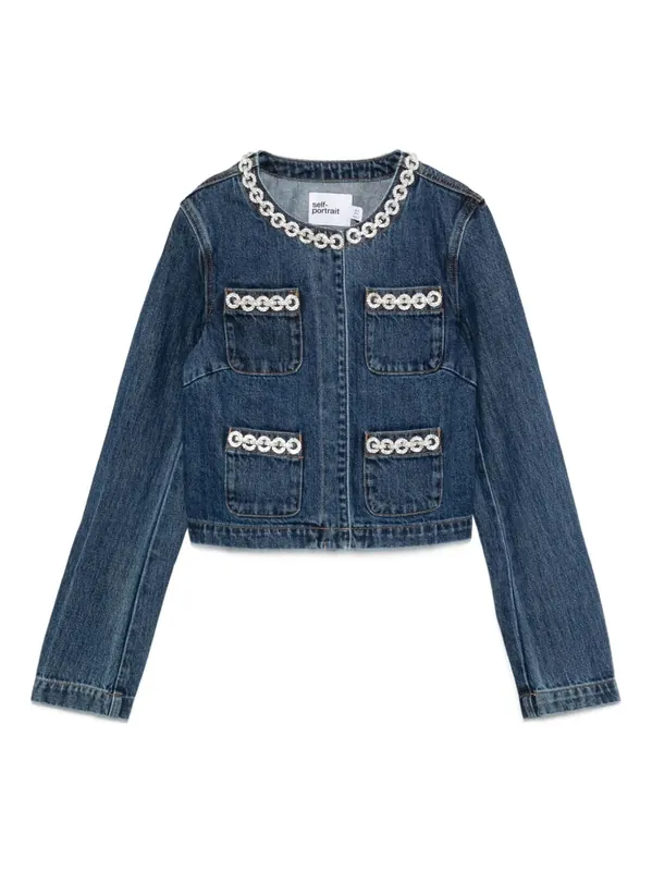 Embellished Denim Jacket - Self-Portrait
