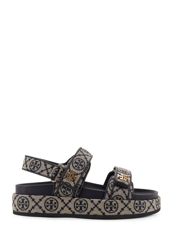 T Monogram Kira Jacquard Fabric Sandals - Tory Burch