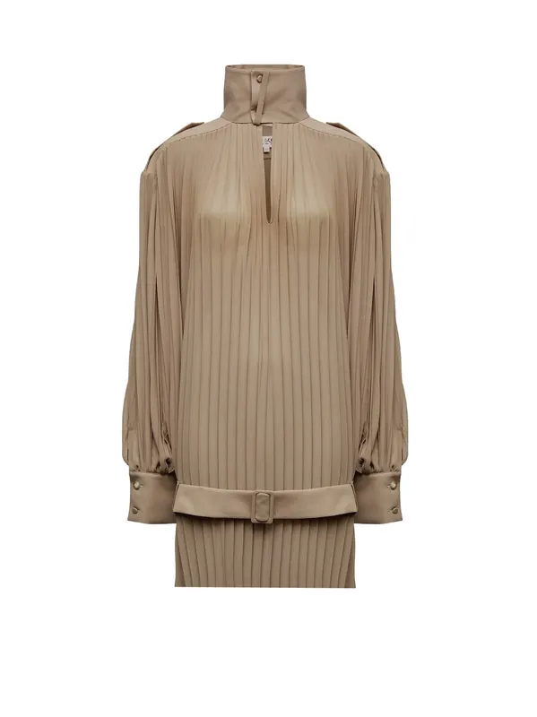Pleated Dress With Belt - MM6 Maison Margiela