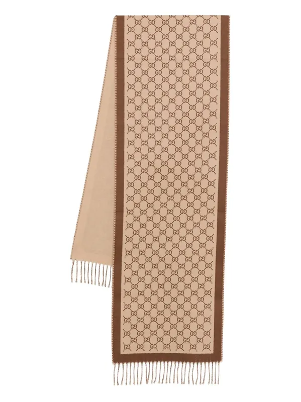 Gg Wool Scarf - Gucci