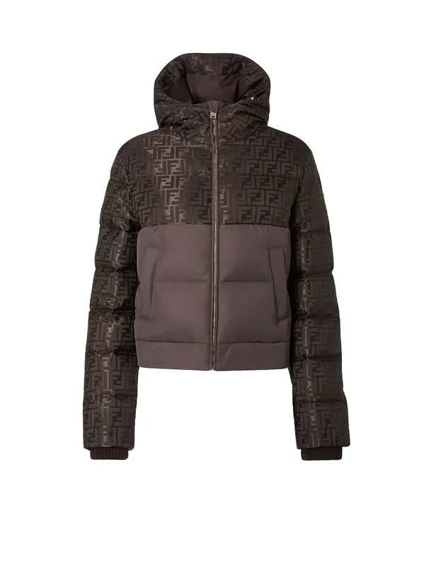 Ff Jacquard Nylon Down Jacket - Fendi