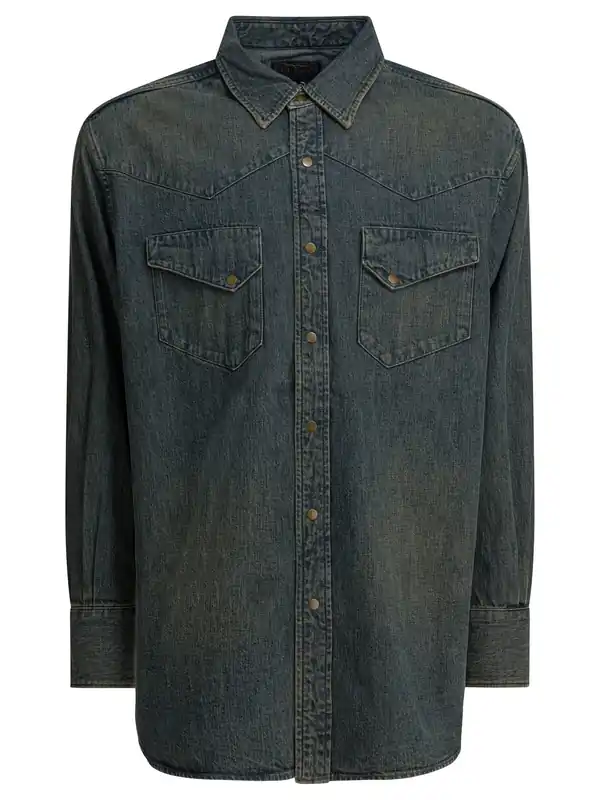 Western Double Dye Shirts Blue - Beams Plus