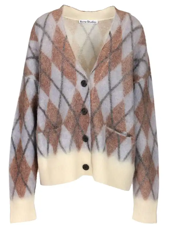 Katcher Mohair Cardigan Knitwear Multicolor - Acne Studios