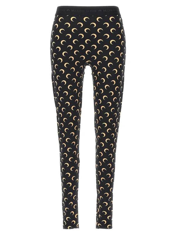 Moon Printed Leggings Black - Marine Serre