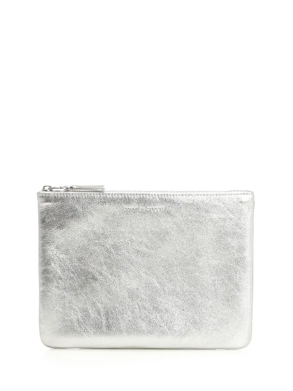 Leather Pouch Small Leather Goods Silver - Comme Des Garçon