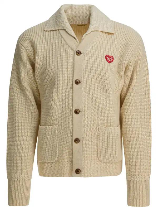 Wool Cardigan Knitwear Beige - Human Made