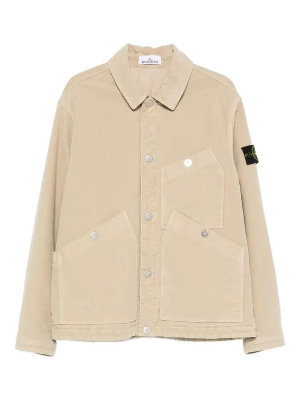 Cotton Jacket With Multiple Pockets - Stone Island