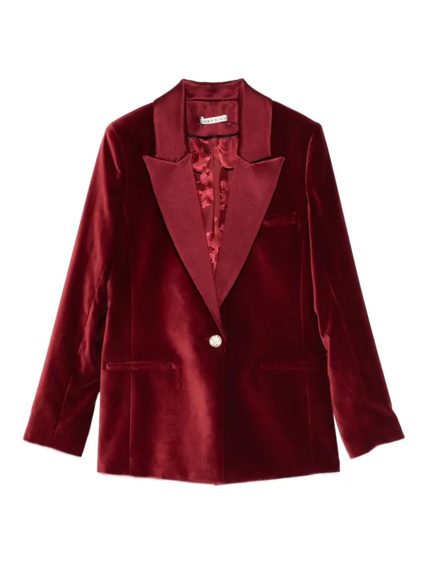 Velvet Single-Breasted Jacket