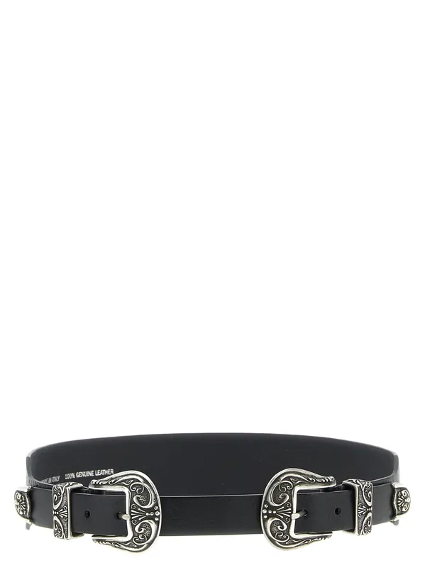 Double Buckle Belts Black - Golden Goose