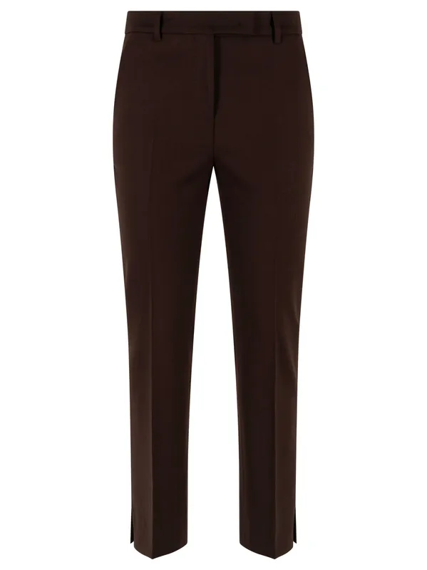 Straight-Leg And Mid-Rise Wool Tailored Trousers