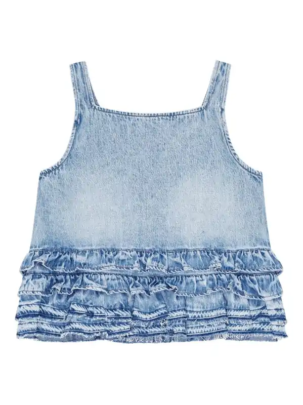 Organic Cotton Denim Top - Ganni