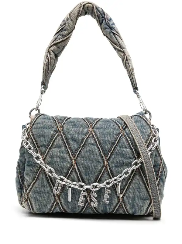 Charm Medium Denim Shoulder Bag - Diesel