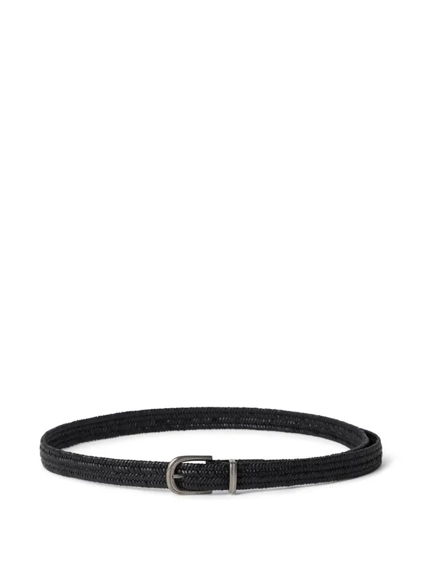 Weave Leather Belt - Brunello Cucinelli