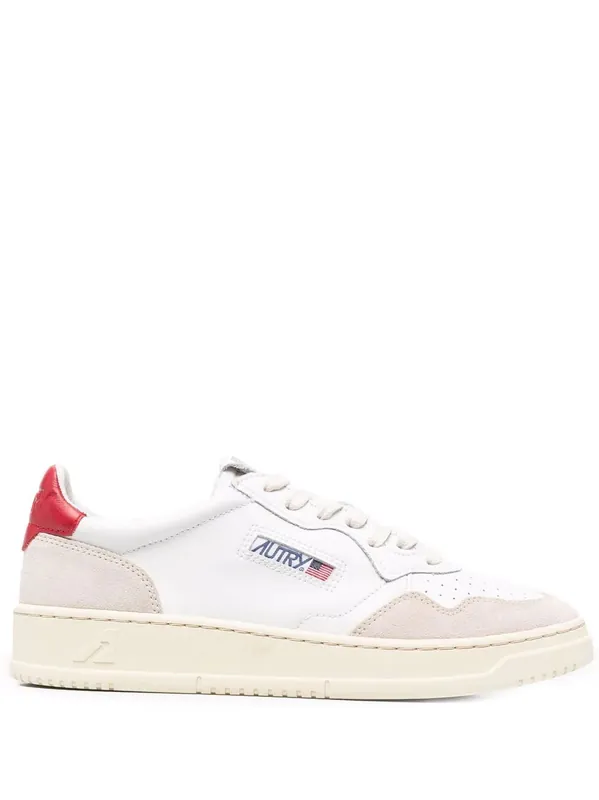 Medalist Low Man Ls43 Leather/Suede White/Red - Autry