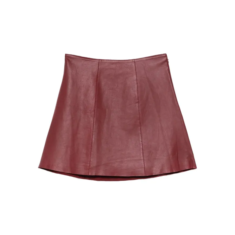 Leather Skirts Red - By Malene Birger