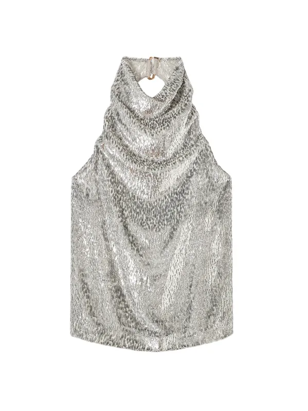 Metallic Velvet Halterneck Top - Stella McCartney