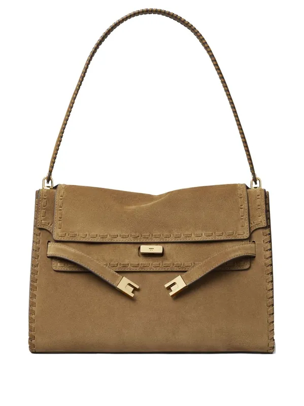 Lee Radziwill Suede Leather Shoulder Bag - Tory Burch
