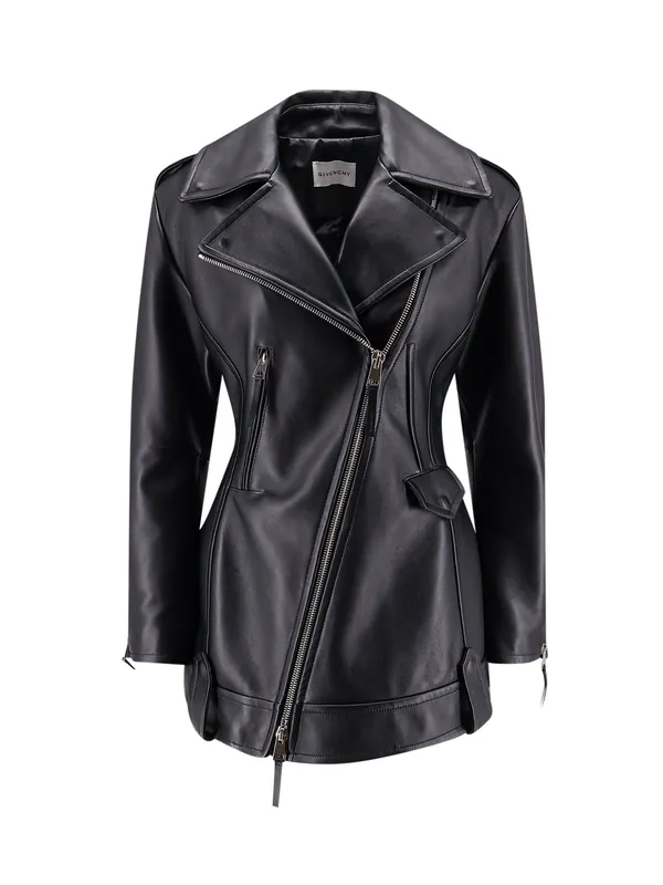 Waisted Leather Jacket - Givenchy