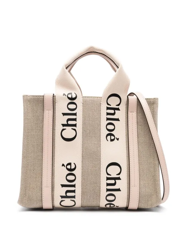 Woody Small Linen Tote Bag - Chloé