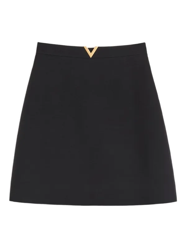 Vlogo Signature Wool And Silk Skirt - Valentino Garavani