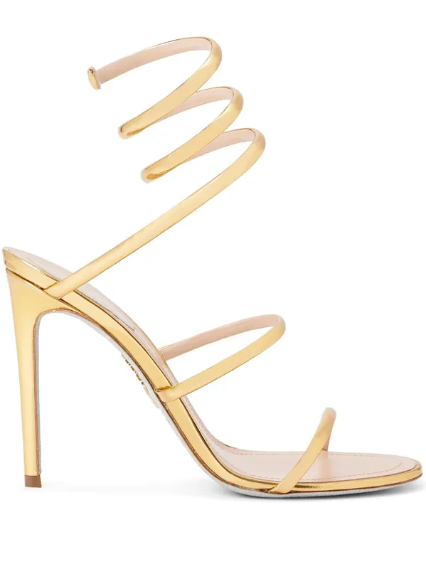 Cleo Leather Heel Sandals - Rene' Caovilla