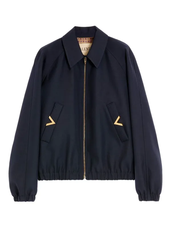 Vgold Wool Blend Blouson Jacket - Valentino Garavani