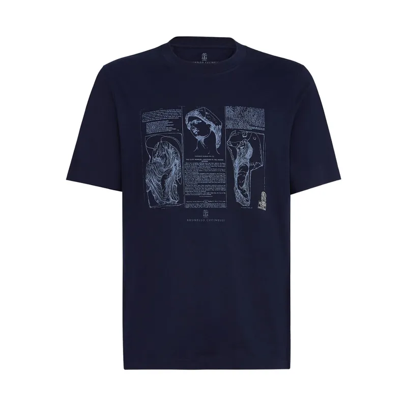 T Shirts Blue - Brunello Cucinelli