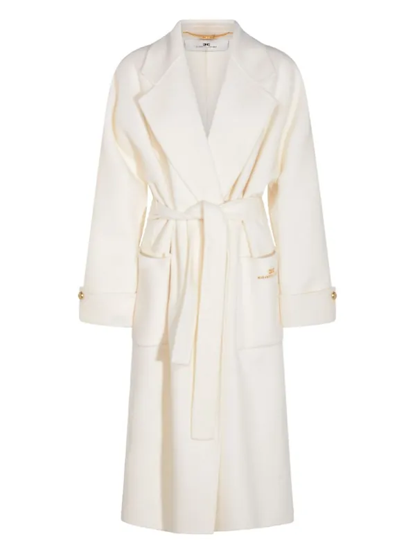 Wool Belted Coat - Elisabetta Franchi