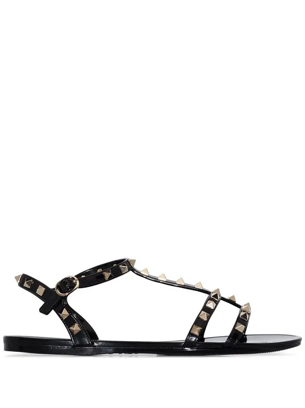 Summer Rockstud Flat Sandals - Valentino Garavani