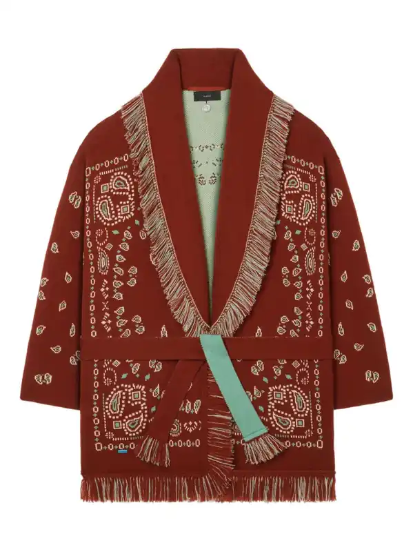 Bandana Jacquard Cashmere Cardigan - Alanui