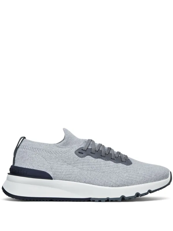 Cotton Lace-Up Sneakers