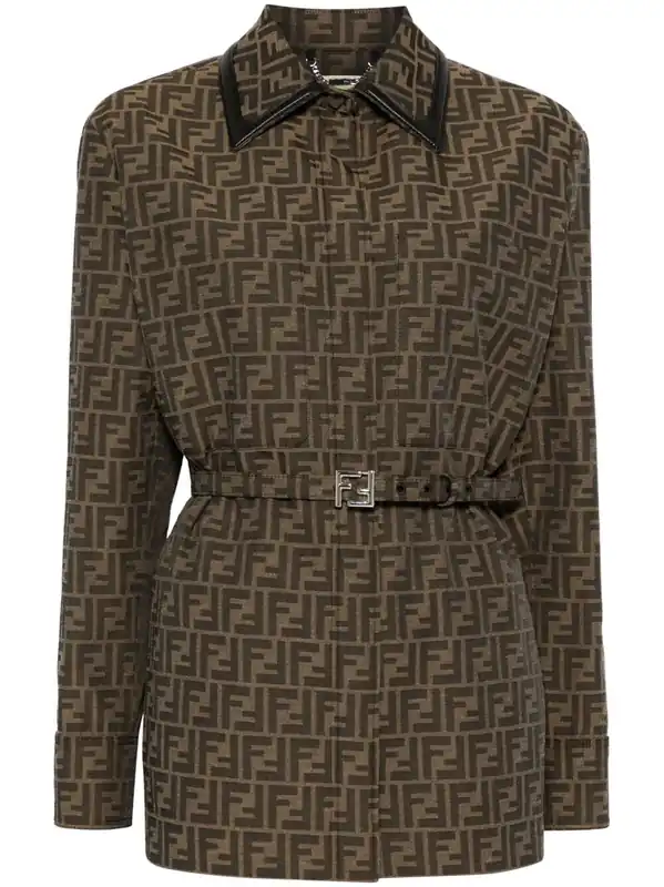 Ff Jacquard Canvas Shirt Jacket - Fendi