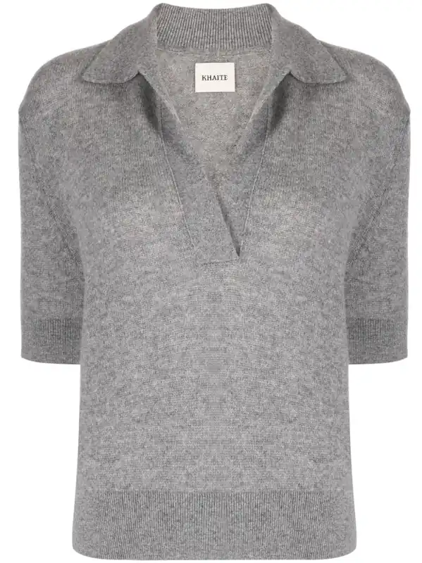 Shrunken Cashmere Polo Shirt - Khaite