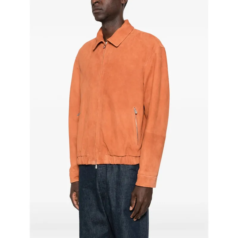 Leather Outerwears Orange - Brunello Cucinelli