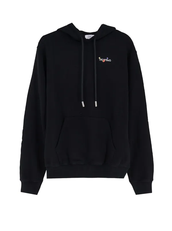 Cotton Sweatshirt With Multicolor Print - Off-White