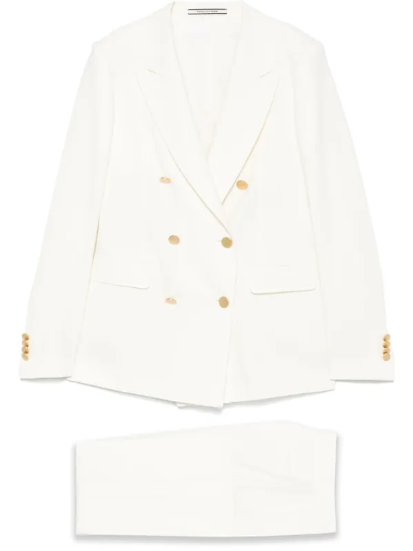 Wool Blend Double-Breasted Suit