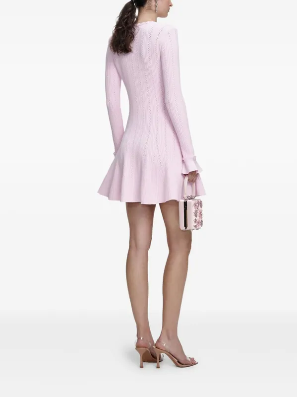 Knitted Short Dress - Self-Portrait