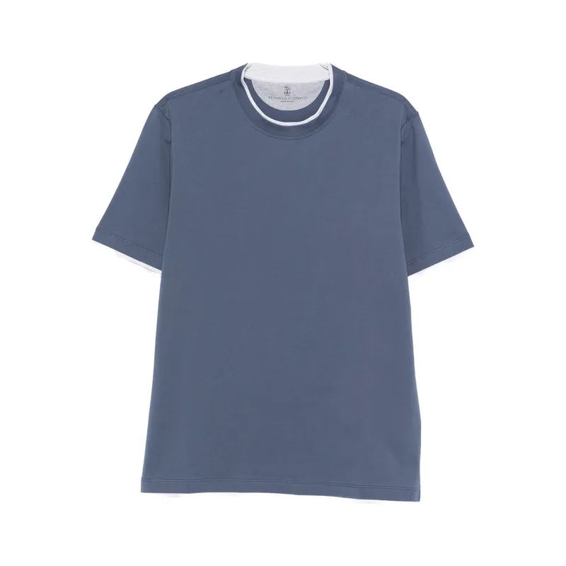 T Shirts Blue - Brunello Cucinelli