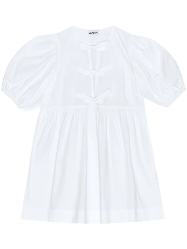 Organic Cotton Mini Dress - Ganni