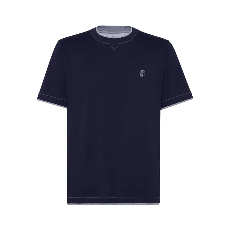 T Shirts Blue - Brunello Cucinelli