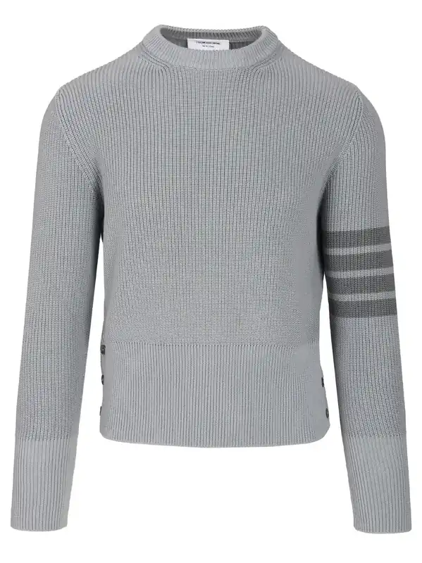 Cotton Sweater Knitwear Grey - Thom Browne