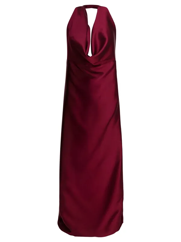 Flared Dress With American Neckline Dresses Red - Semper