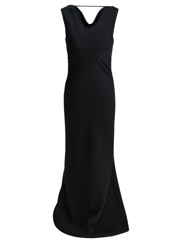 Long And Flared Dress Dresses Black - Semper