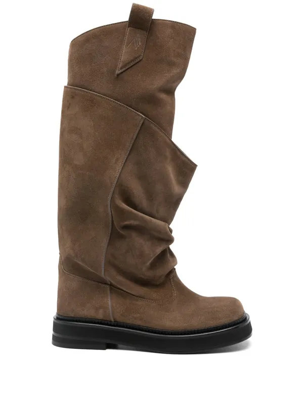 Passeggiata Suede Leather Boots - The Attico