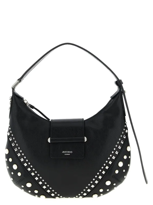 Bar Hobo Shoulder Bags White - Jimmy Choo