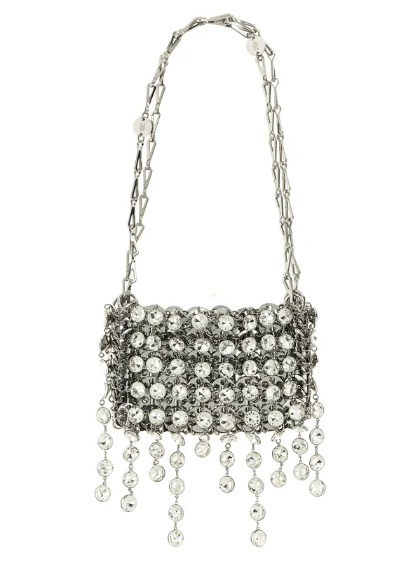 1969 Strass Nano Shoulder Bags Silver - Rabanne