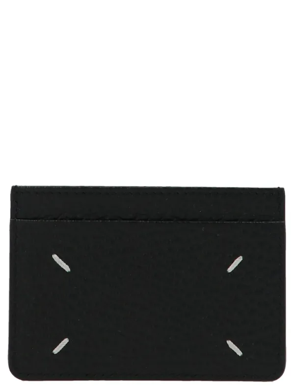 Logo Card Holder Wallets And Card Holders Black - Maison Margiela