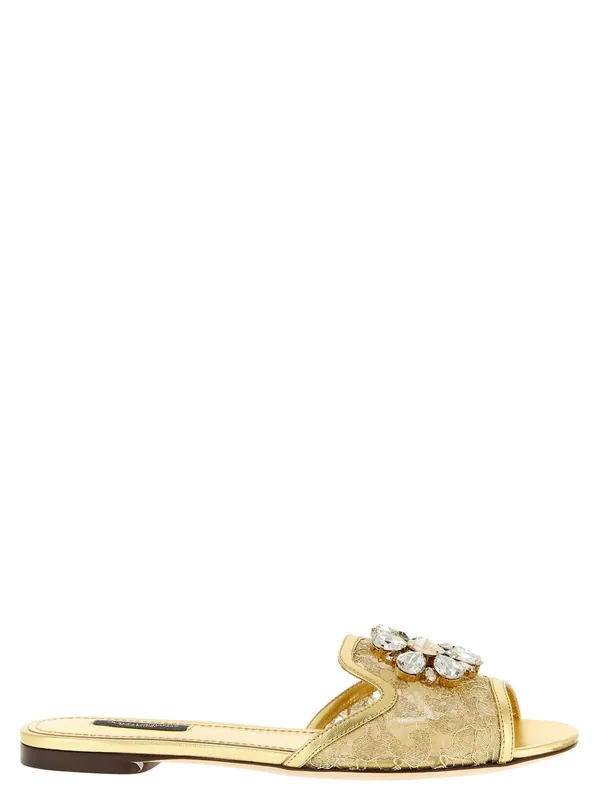 Taormina Sandals Gold - Dolce & Gabbana