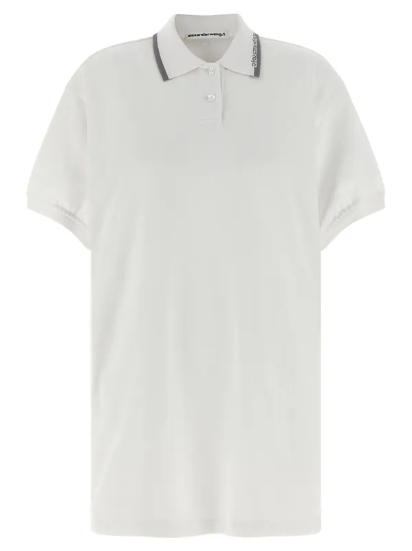 Intarsia Collar Dress Dresses White - T By Alexander Wang