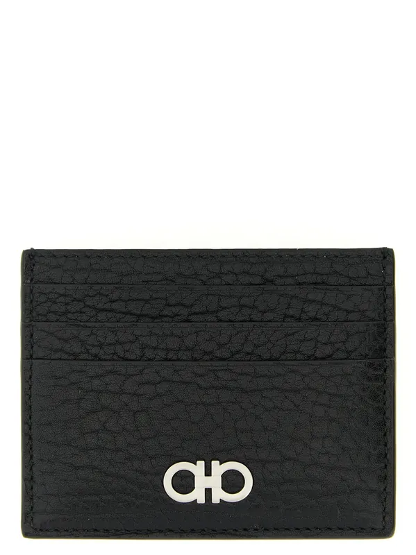 Gancini Wallets And Card Holders Black - Ferragamo